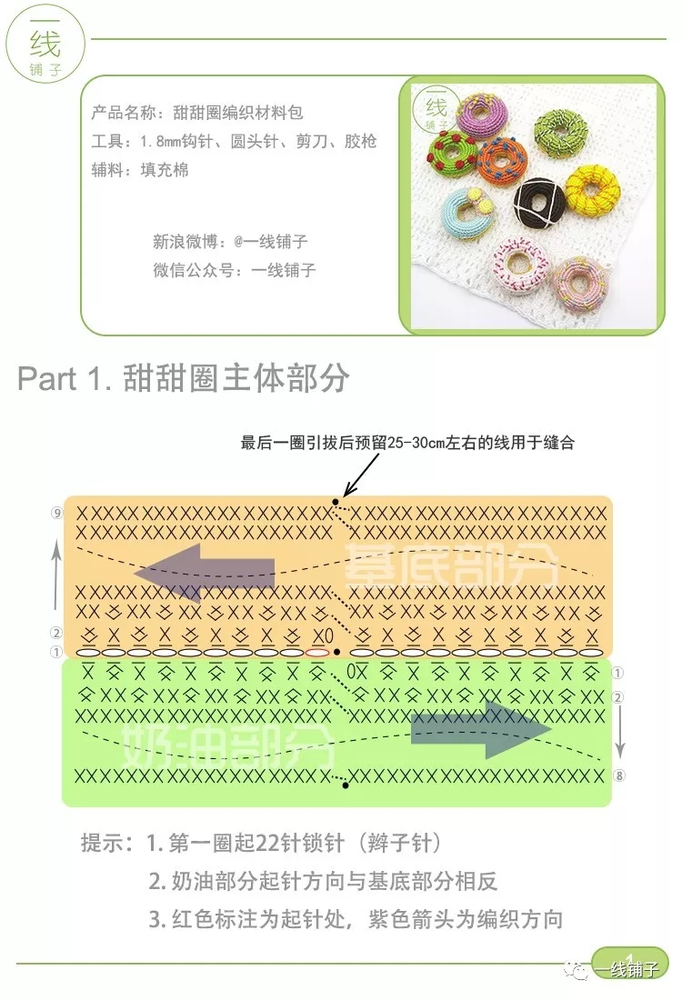 【原创】一线铺子甜甜圈玩偶挂件图解视频教程