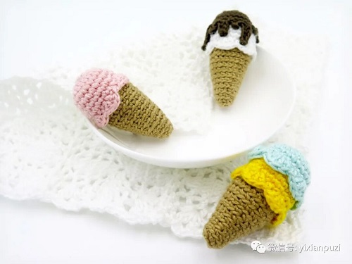 炎炎夏日，来款解暑冰激凌可好？（钩针编织图解教程）